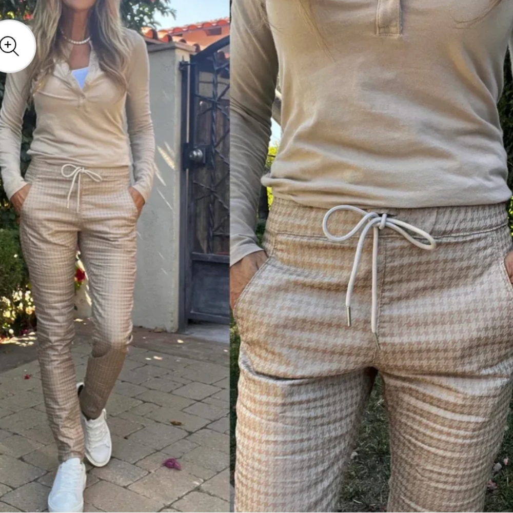 Bevy Flog SHELY Checkered Rust Print Pants